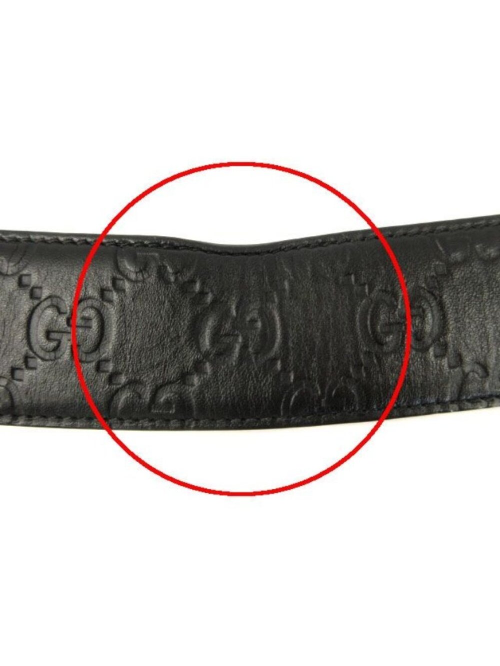 Gucci Interlocking Buckle Belt GG Black Leather - Picture 7 of 8